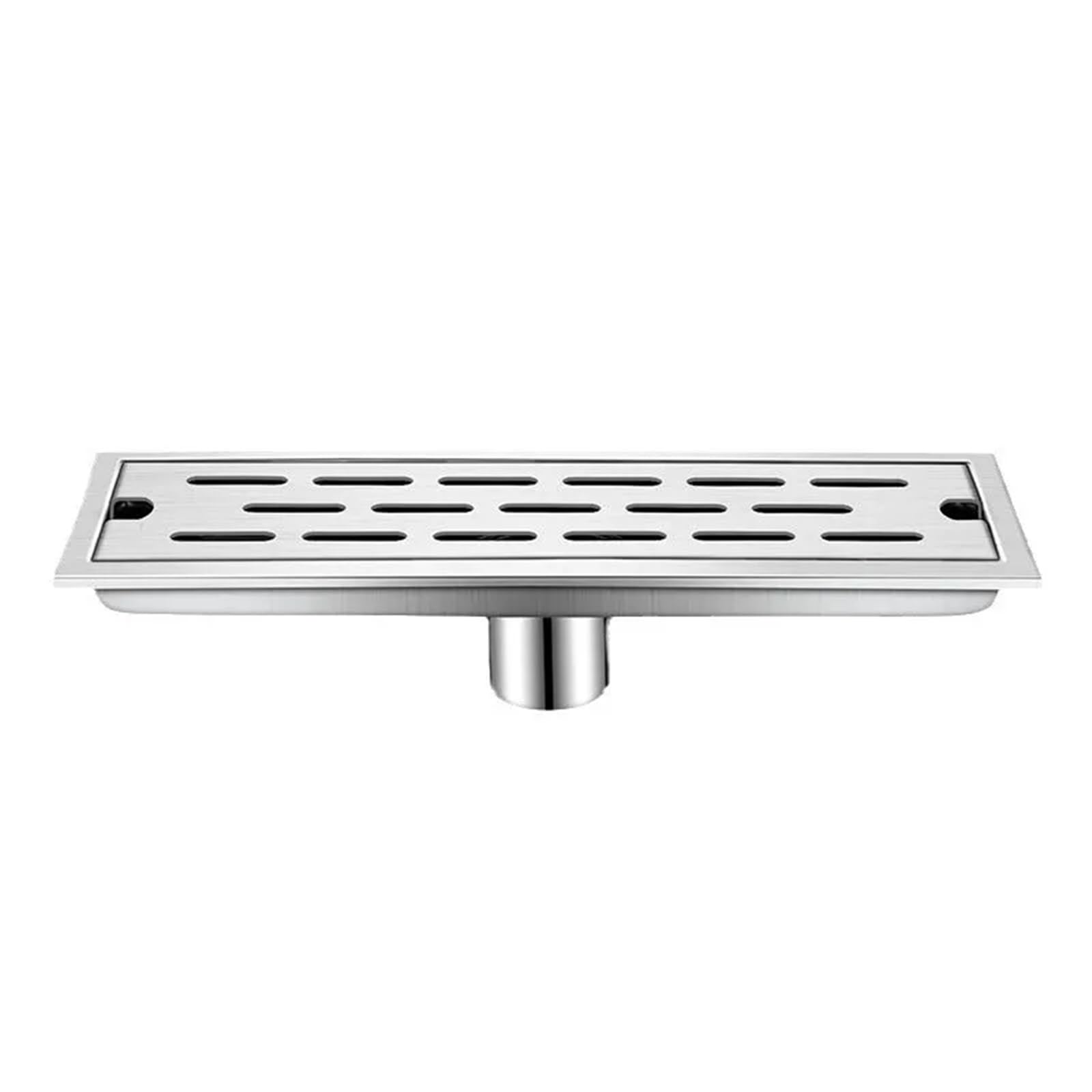 Drenaje De Suelo Desagüe de Suelo Acero Inoxidable for baño, Largo, Rectangular Gran Desplazamiento para Lavabo(10x30)