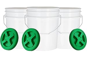 5 Gallon Food Grade Bucket with Screw-On Lid For Easy Access