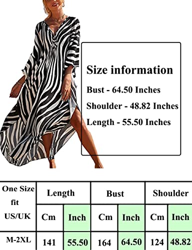 Bsubseach Womens Animal Print Kaftan Dresses Plus Size Caftans Swimwear Coverups 2025 Summer Bathing Suit Maxi Beach Dress2