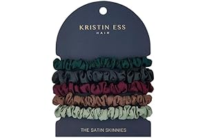 Kristin Ess The Satin Skinnies Scrunchies, Soft Hair Essential, Ideal for All...