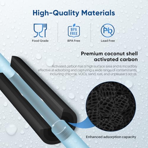 Filtro de agua de carbón PUREPLUS 20x4.5 compatible con EPM-20 y CB-20 para sedimentos de 5 micras 7