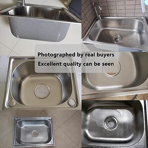 Fregadero de cocina pequeño de acero inoxidable para bar con accesorios de drenaje 4