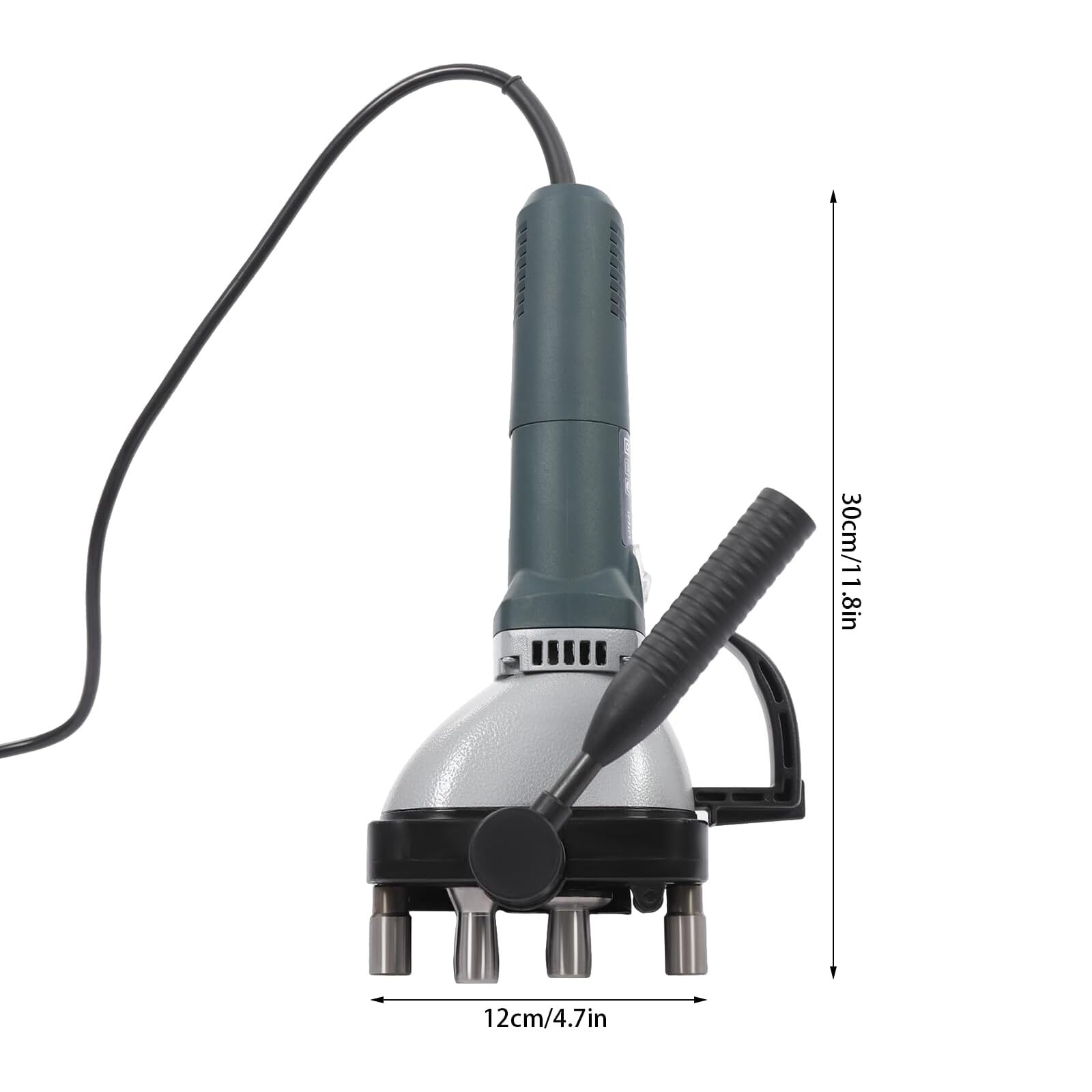 Máquina selladora de bordes de tuberías redondas y cuadradas, compactador de conductos de aire de 1400 W con caja de transporte, máquina prensadora de bordes de conductos eléctrica portátil(Thickness: