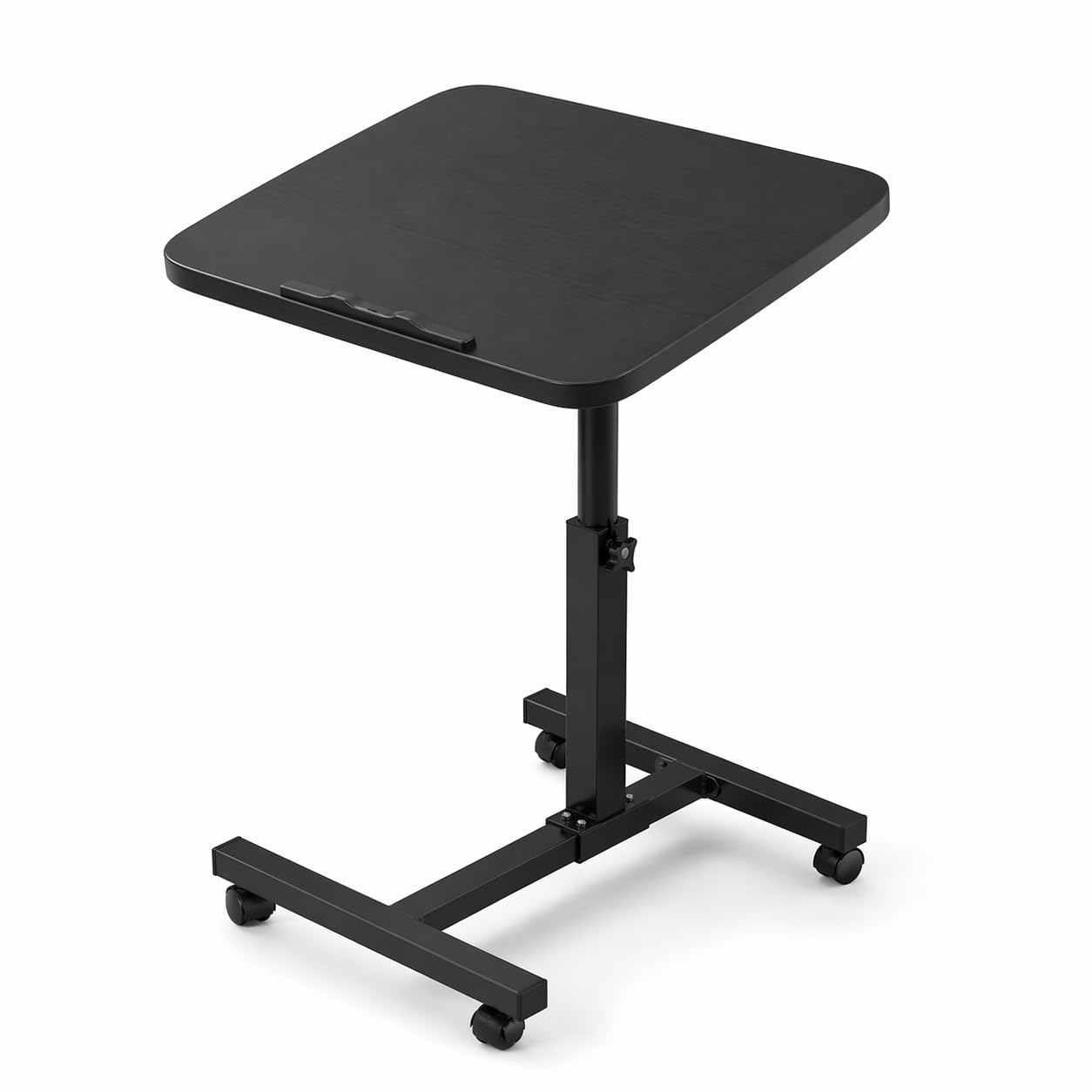Generico Tavolino Laptop Regolabile con Ruote, Tavolo PC per Divano e Letto, Altezza Regolabile 59–89 cm, Tavolino Porta Notebook Girevole 360°, Scrivania Salvaspazio per Casa Ufficio