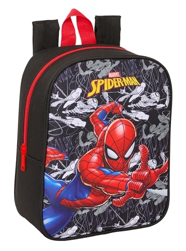 SPIDER-MAN - Zaino per bambini, zaino per bambini, zaino per scuola, adattabile al carrello, ideale per asilo, comodo e...