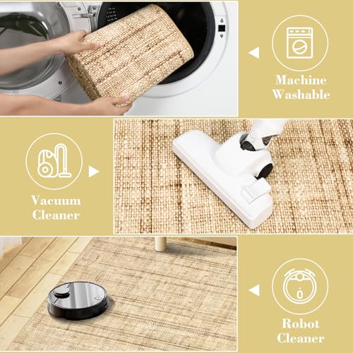 Tapete GarveeHome 9x12 Area Rug Bajo Pelo Antideslizante miniatura 6