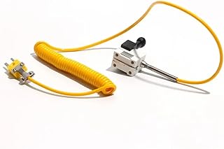 CIJIAOPOYU Termopar magnético Fuerte, sonda de Temperatura de cojinete magnético Cuadrado Tipo K Amarilla, for Instrumento magnético magnético