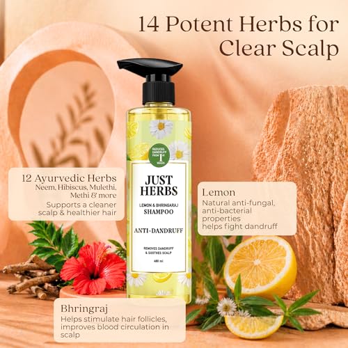 Image of Just Herbs Lemon & Bhringaraj Shampoo