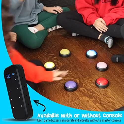 Teacher's Choice 8 Player Light Up Game Buzzer System | Displays The Winning Player | Loud, Unique Sounds For Each Buzzer, Great For Trivia Games, Family Feud, Jeopardy, Competition, Spelling Bees #TOP4