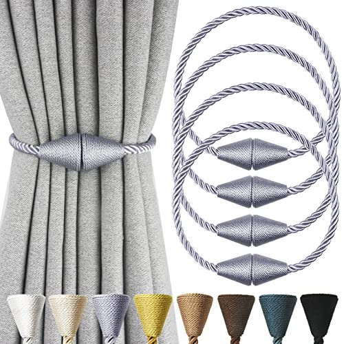 Magnetic Curtain Tiebacks Rope Decorative Holdbacks for Drapes Nieffeiy