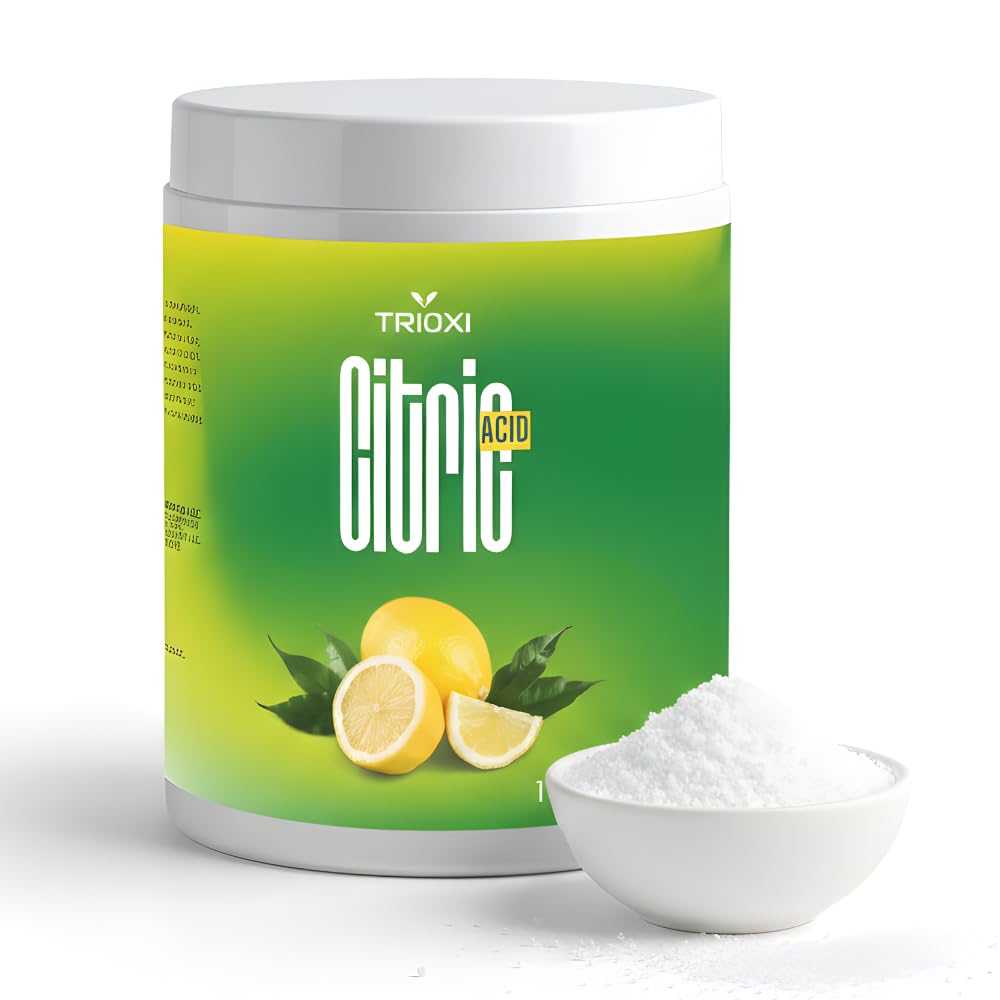 Trioxi Citric Acid Anhydrous for Cooking, Baking, Cleaning, Bath Bomb and Soap Making 1KG