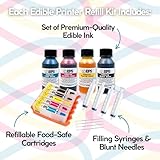 EPS Edible Printer Refill Kit with Refillable Ink Cartridges and Ink Set for Canon TS705(a) - 580/581 Cartridges - Image 2