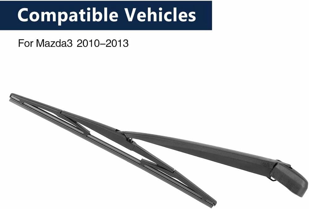 QILING Zestaw ramion wycieraczek tylnej szyby samochodu Mazda3 2010-2013 14 cali 355 mm