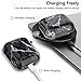 CAGOS for Airpod Case, Cute Marble Protective Hard Cover with Keychain Compatible with Apple Airpods 2nd/1st Generation Case for Women Men, Black