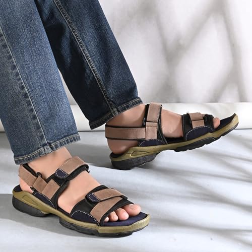 Image of Centrino Sandals for Men | Stylish Men's Casual Sandal for Office & Travel | Comfortable Sandals with Grip Insole & Quality (8144)