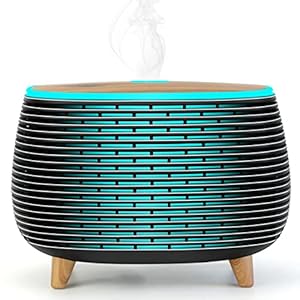 Diffuserlove 400ML Essential Oil Diffuser Humidifier for Bedroom, Aromatherapy Cool Mist Humidifier for Home Room, Black Air Diffuser