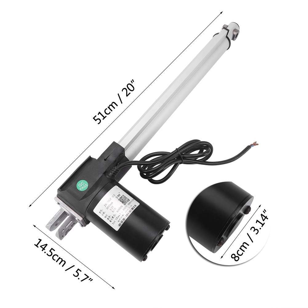 Accionamiento lineal de 12 V CC, actuador lineal, motor lineal, actuador lineal, actuadores para abrepuertas eléctricas médicas electrónicas, 6000 N, 300 mm
