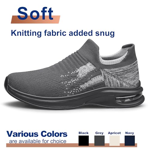 Image of Mens Walking Shoes Slip on Lightweight Running Shoes Workout Athletic Tennis Shoes Gym Sneakers