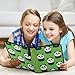 Kuquteed Cute Panda Trading Card Binder 4 Pocket 400 Cards Holder Collector Album with 50 Removable Sleeves Toys Gifts for Boys Girls Animal Print Green Game Sports Cards