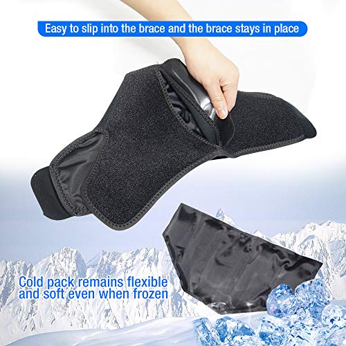 Arris Ice Pack Wrap For Ankle, Soft Foot Brace With Reusable Flexible Gel Pack For Heel Injuries, Bursitis, Pain Relief, Plantar Fasciitis, Achilles Tendonitis And Ankle Sprain, Swelling #TOP6
