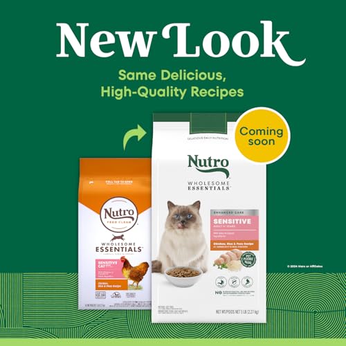 Nutro Wholesome Essentials Sensitive Stomach Dry Cat Food, Chicken, 5 lb - image 2