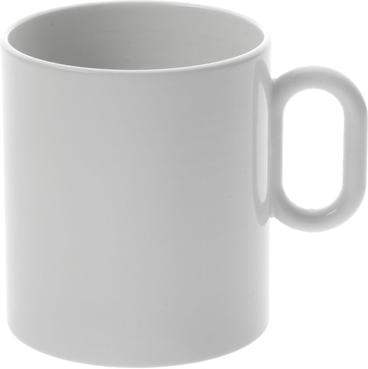 Alessi White Dressed Porcelain Mug With Relief Decoration, - Set Of Size 4