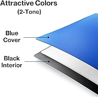 Vista 4 de CRANBURY Álbum de fotos pequeño de 4 x 6 pulgadas (azul), paquete de 2 libros de fotos de 4 x 6, 24 bolsillos que muestran 48 imágenes, mini carpeta