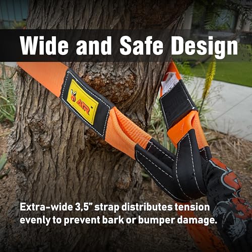 Image of Tree Saver Strap 3.5 x 8 ft, 36,000 lb for Off-Road Recovery | 36,000 lb tree saver strap for winching and off-road recovery; protects trees, anchors securely and resists abrasion