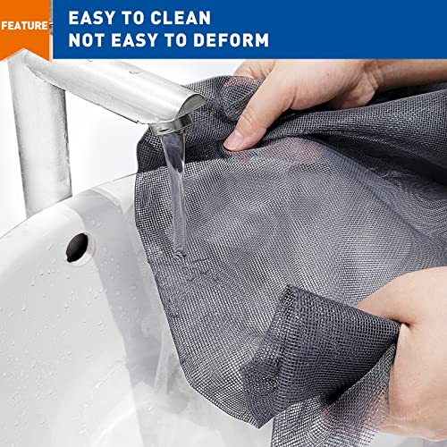 Magzo Screen Door Replacement Mesh,48"W X 99"L Window Screen Mesh Adjustable Screen For French Patio Entry Porch Sliding Door Screen Mesh Curtain Net Black #TOP3