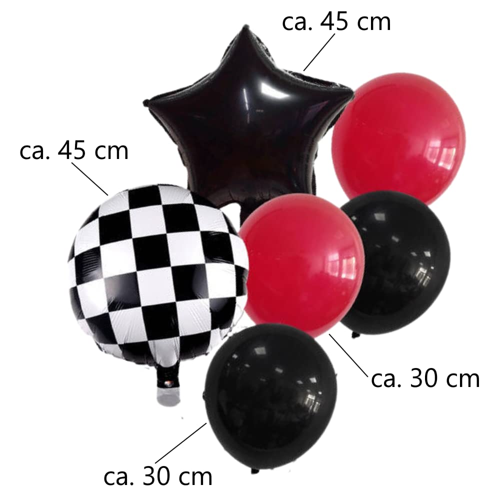 Ballonset Met Een Verjaardagsfeestje Met Raceauto-Thema, Inclusief Ballonslinger