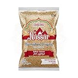 De Mi Pais Couscous Marmahon Original Nassar - Handmade, High in Fiber, Good Source of Energy, Middle Eastern Pantry Essential, Whole Wheat Couscous Pearls, 14 Oz,1-Pack