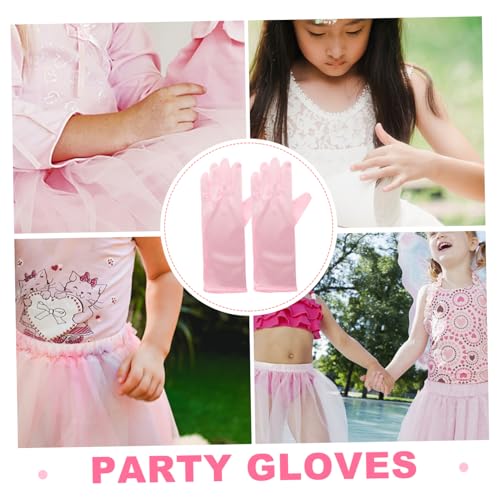 3pairs and Girls Dress Gloves Skirt Gloves Decorative Party Supplies Winter for Toddlers4