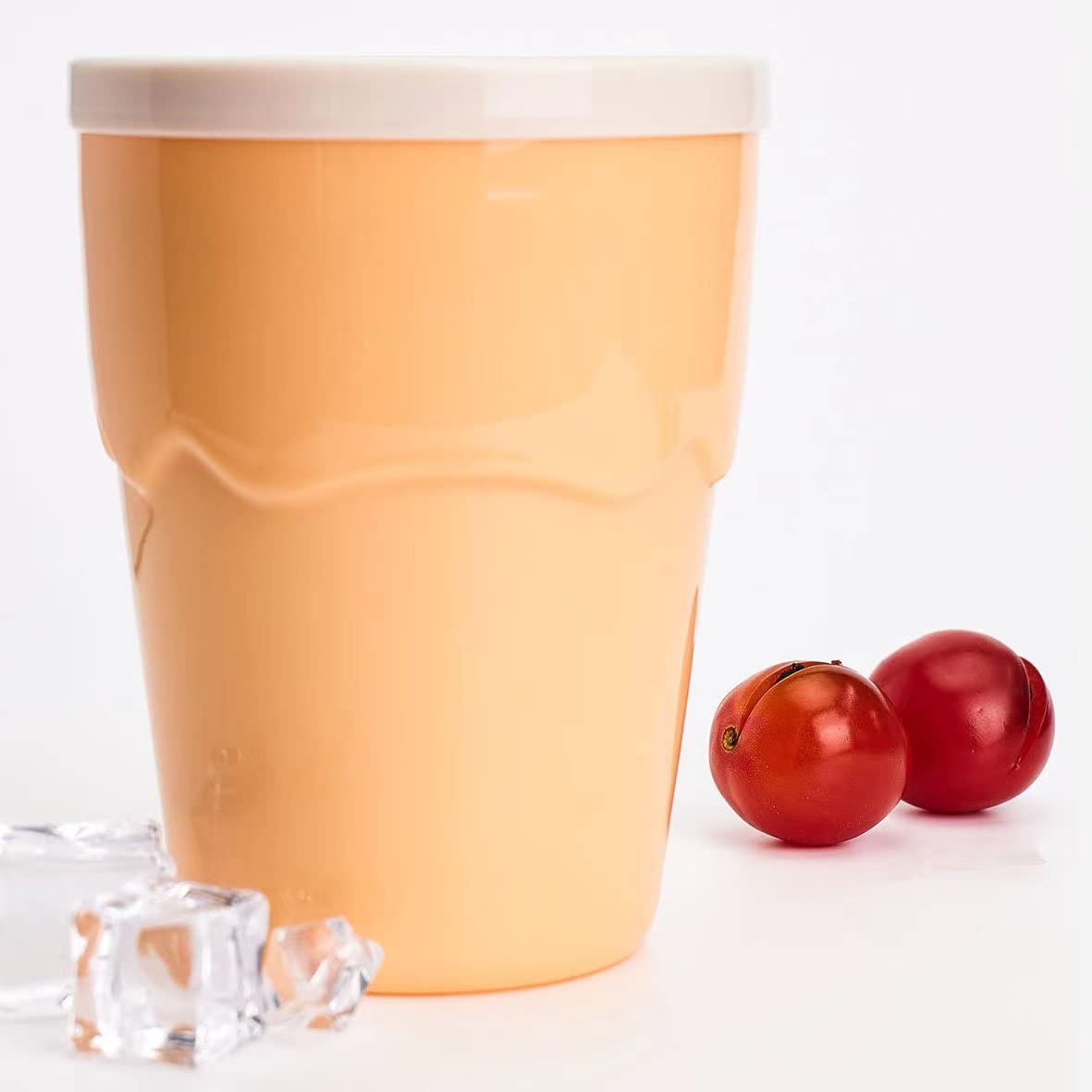 Slushy Cup Ice Cream Summer Popsicle Maker Children Selfmade Milk Shake Maker Cooling Cup Product Household Orange