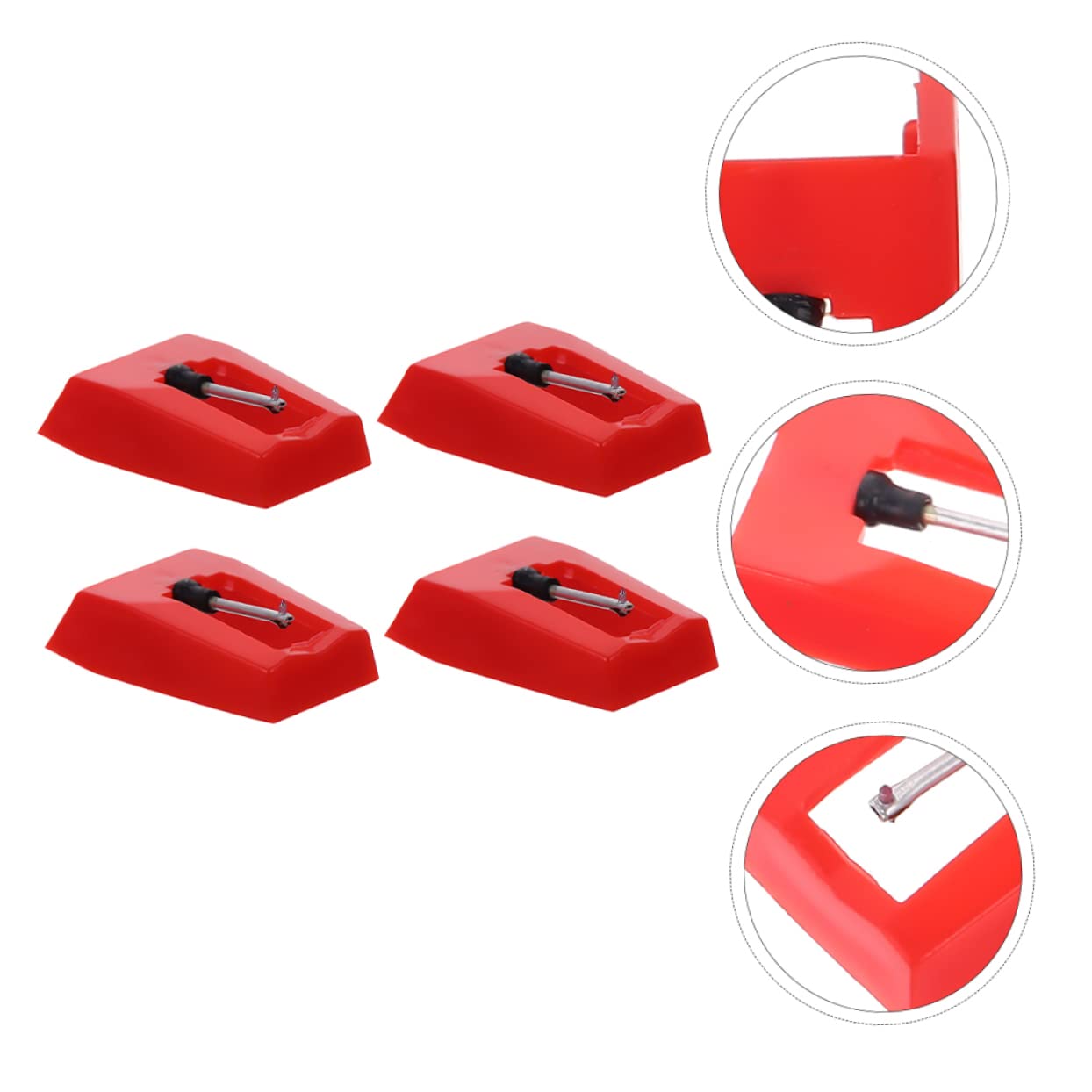 HEMOTON 4 Set Di Puntine Per Giradischi Universali in Alluminio E Plastica Installazione Semplice Per 4 Pezzi*4