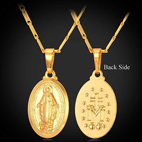 U7 Earrings for Women 18K Gold Plated Virgin Mary Dangle Earrings for Women Christian Jewelry4
