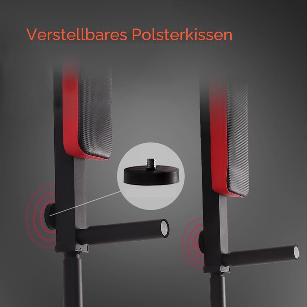 Luckyone Multifunktionale Klimmzugstange zur Wandmontage, Dip-Station für Heimstudio, Indoor-Training, unterstützt bis zu 200 kg