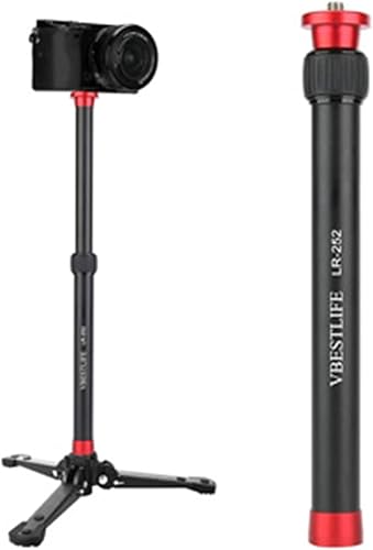 Miniatura 4 de Yosoo Health Gear Extensor de trípode, varilla de extensión monopod de aleación de aluminio para cámara, rojo, rosca 1/4-20, montaje en el piso