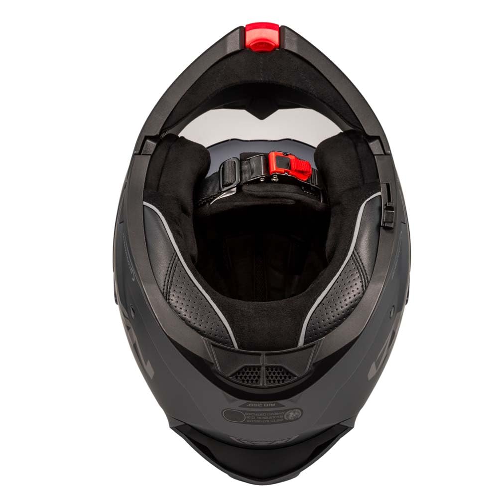 NZI Combi 3 Duo Gris Mate Bluetooth Intercomunicador Headset Integrado - Casco de Moto Modular Abatible con Visor Solar - Homologado P/J ECE 22.06
