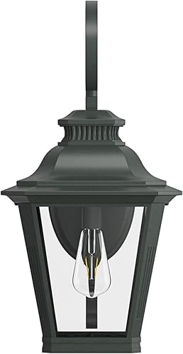 Miniatura 7 de Aiwen Modernas lámparas de pared para exteriores, apliques de pared negros del atardecer al amanecer con pantalla de vidrio transparente, farol de