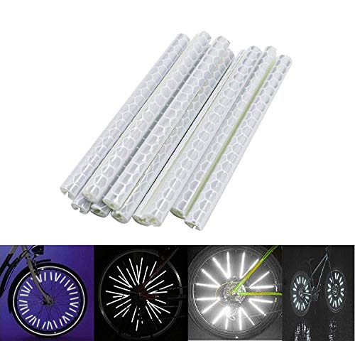 Dogxiong 24pcs Bicycle Wheel Reflective Spokes Warning Reflective Rods Refection Bar Hot Wheel