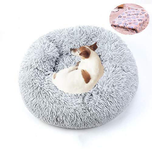 Aqueous Small Dogs Bed Calming Bed for Medium Small Dogs Round, Improved Sleep