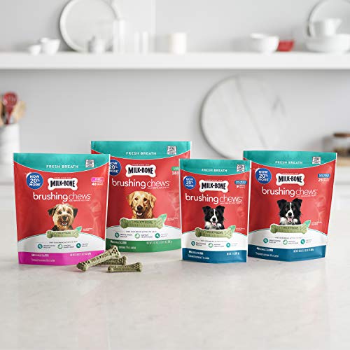 Milk-Bone Fresh Breath Brushing Chews, 48 Mini Daily Dental Dog Treats #TOP6