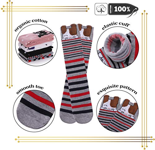 Image of Color City Girls Socks Knee High Stockings Cartoon Animal Warm Cotton Socks