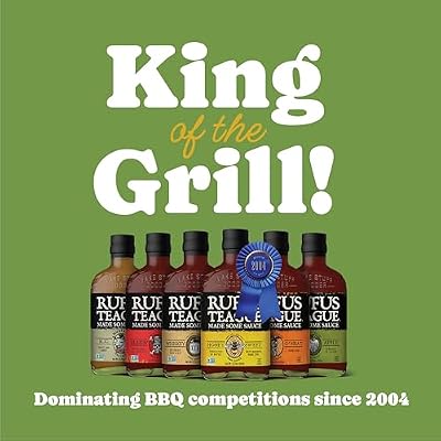 Rufus Teague Sugar-Free BBQ Sauce Slim N' Sweet, Keto Sauce with Stevia, Natural Ingredients, Low Calorie, Award-Winning, Gluten-Free, Kosher, Non-GMO, 12.25 oz
