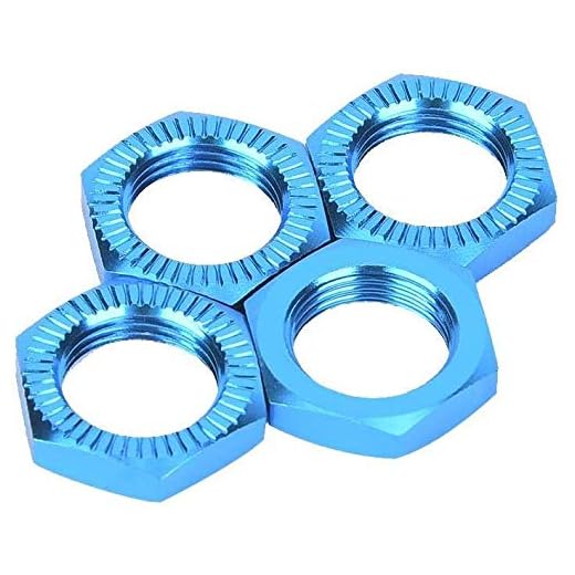 VGEBY1 RC Auto Radmuttern, 1/8 RC Auto Aluminiumlegierung M12 Radmuttern 17mm Schraubenschlüssel(Blau)