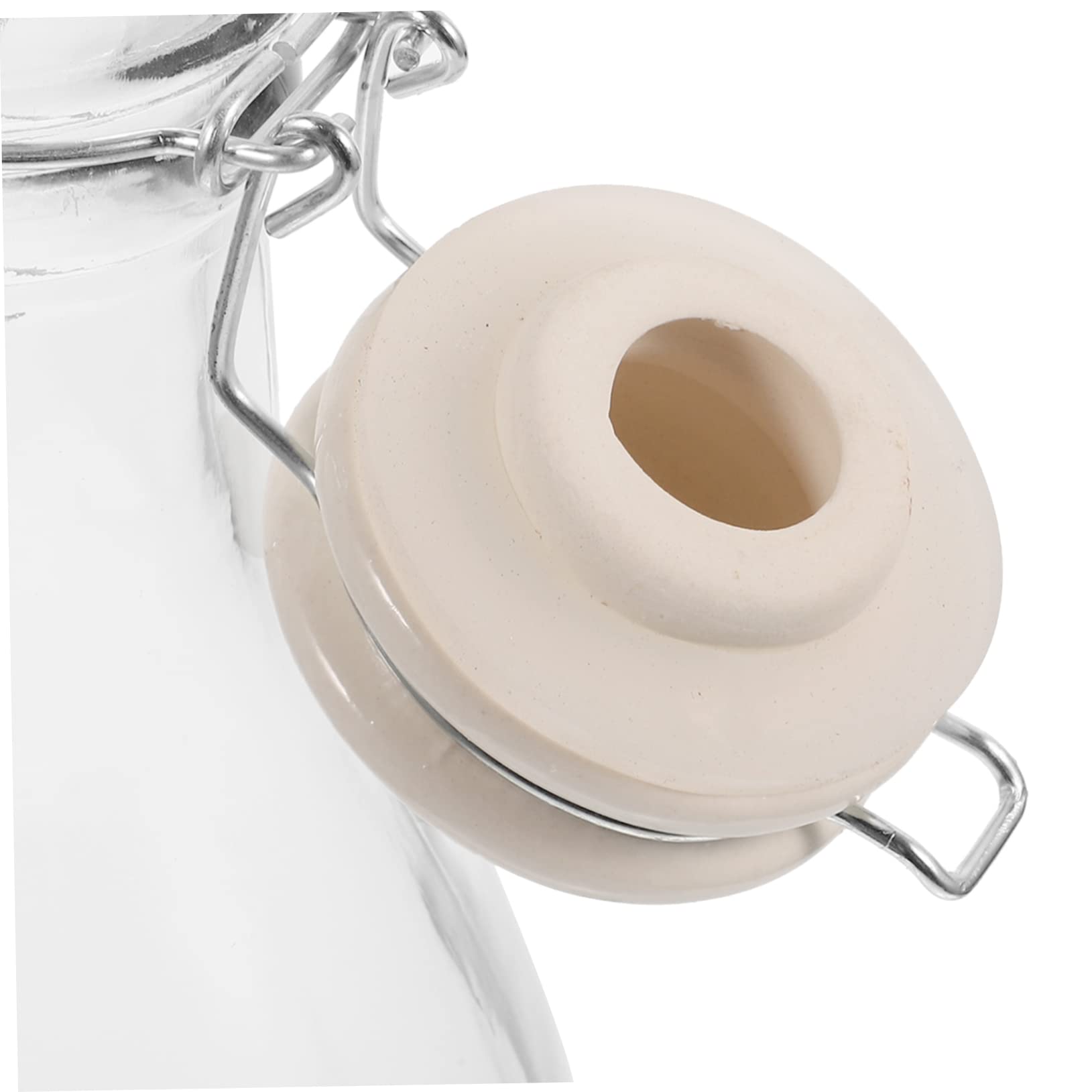 Mikinona Transparente Glasflasche 1000ml mit Verschluss, Auslaufsicher