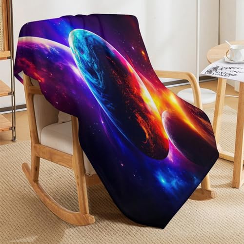 Manta para sofá Planet Sternry Sky de 180x200 cm mullida y cálida de gran tamaño 5
