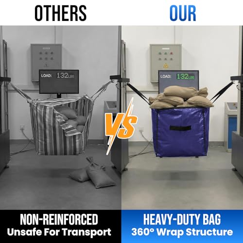 Image of TAILI 10 Pack Dark Blue Extra Large Moving Bags, Heavy Duty Totes with Visible Window, Wrap Around Handles, Great for Space-Saving