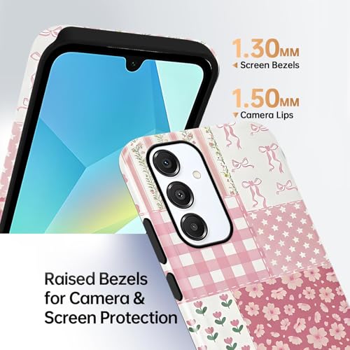 Coque Samsung A16 5G motif patchwork pour style shabby chic