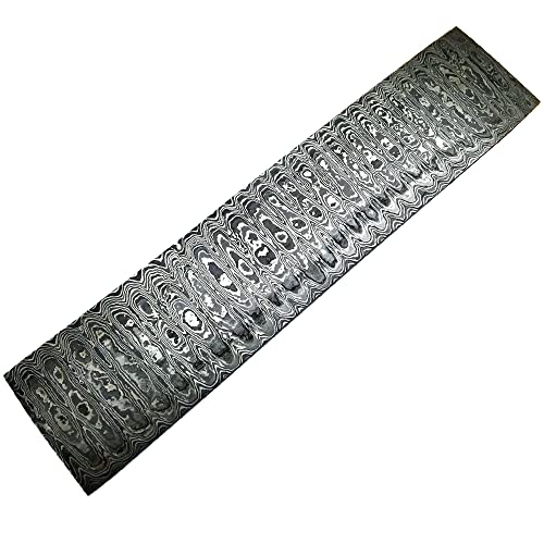 Handmade Ladder Pattern Damascus Steel Billet Bar – Premium Knife